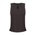 thumbnail image 2 of Gibobby Camisola sin mangas con cuello redondo, holgada, informal, hueca, para mujer(Negro,M), 2 of 5