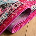 thumbnail image 5 of SAFAVIEH Madison Elinor Traditional Distressed Area Rug, Fuchsia/Light Blue, 5'3" x 7'6", 5 of 8