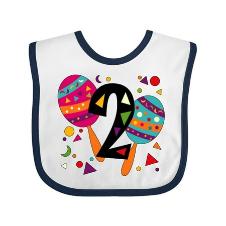 

Inktastic Second Birthday Cinco de Mayo- Maracas Gift Baby Boy or Baby Girl Bib