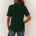 thumbnail image 6 of XuJwPNcy Button Down Shirts for Women Short Sleeve Thin Fashion Tops Loose Collar T Shirts Summer Casual Breathable Clothes, 6 of 6