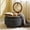 DARK GREY + Wood+Fabric + Foam, variant on 2 In 1 Round Storage Ottoman Wooden Top Textured Fabric Lift Off Lid Footrest Side Table For Living Room Bedroom Farmhouse Boho Decor（DARK GREY）
