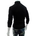 thumbnail image 3 of WIFORNT Pull Décontracté à Manches Longues pour Hommes Couleur Unie Col Haut Mode Respirant Confortable Haut, 3 of 7