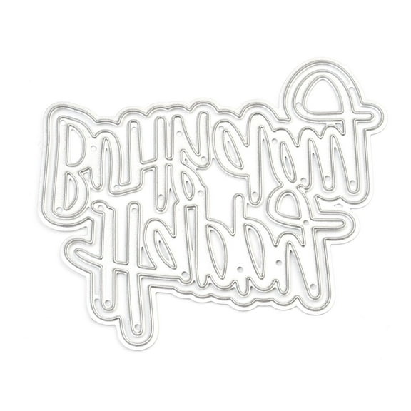 Happy Birthday Gift Cutting Dies Stencil Paper Card Craft Scrapbooking Album NEW E6E8