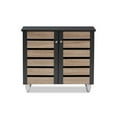thumbnail image 3 of Baxton Studio Gisela Modern and Contemporary Two-tone Oak and Dark Gray 2-Door Shoe Storage Cabinet, 3 of 5
