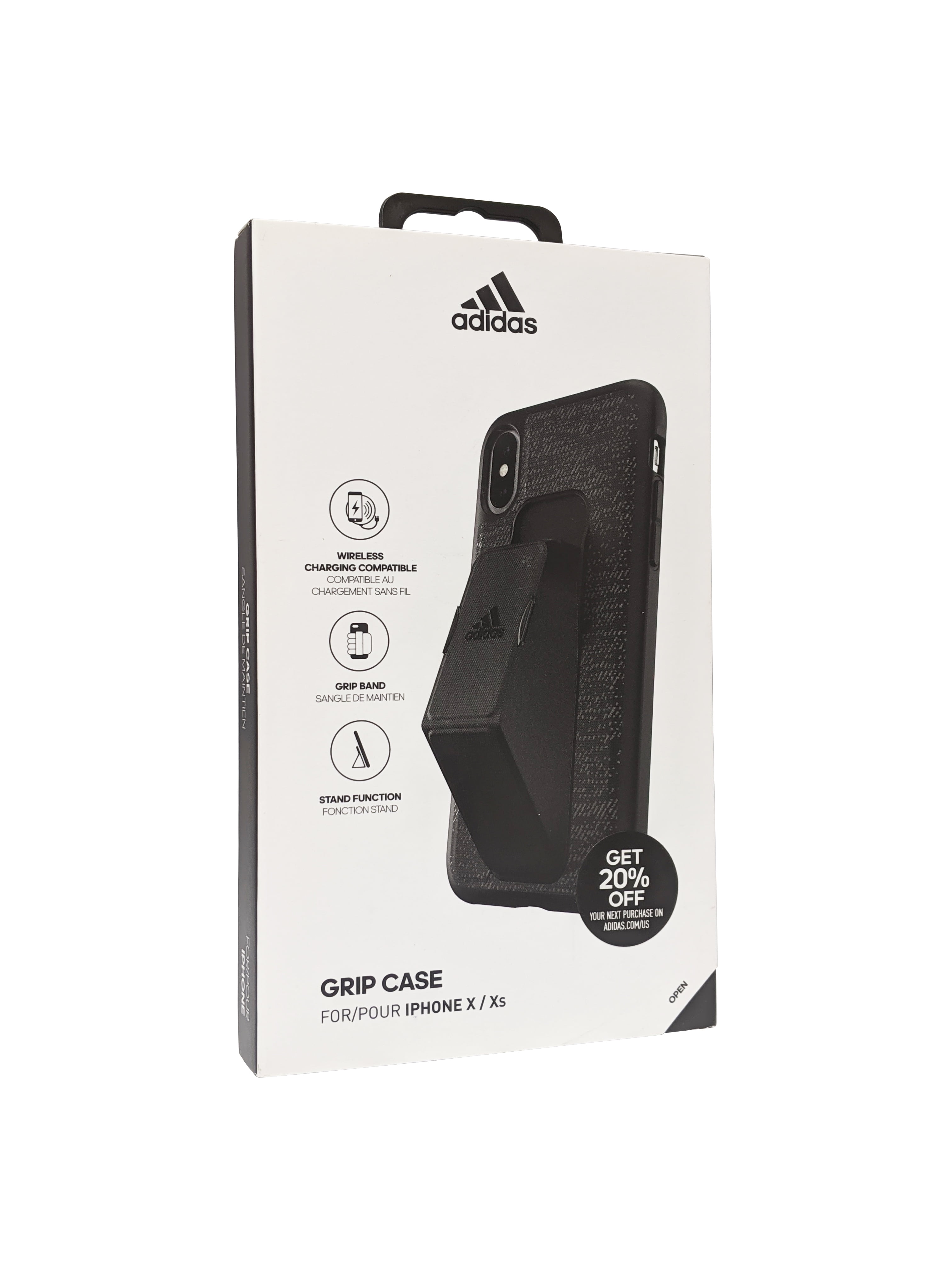 academisch Een nacht kubiek Adidas Active Grip Case with Stand for Apple iPhone X/Xs - Black -  Walmart.com