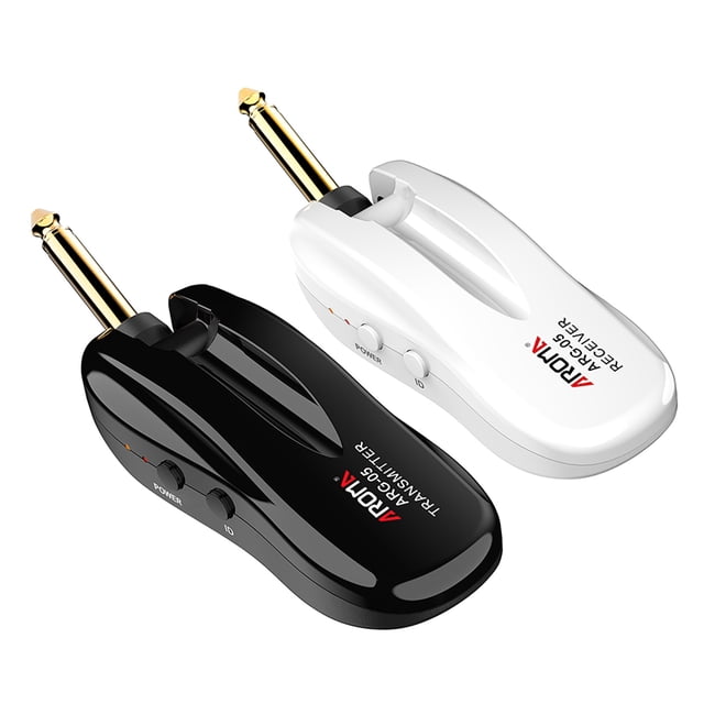 Receptor AROMA ARG-05 Sistema de Transmisión de Audio para Guitarra Inalámbrica Receptor Transmisor Batería Recargable Incorporada Distancia de Transmisión de 115 Pies para Bajo de Guitarra Eléctrica AROMA Receptor