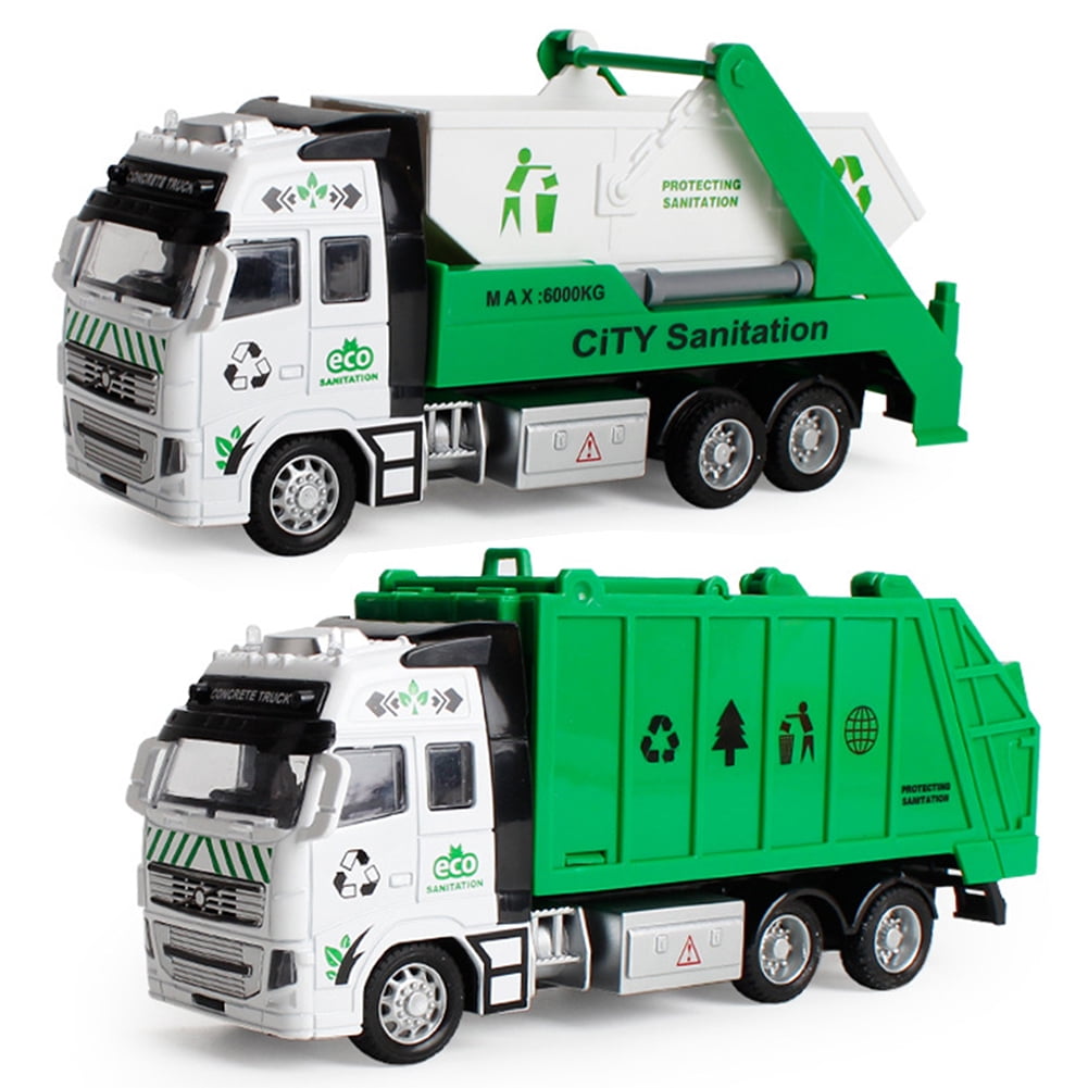 1:32 Back of the Car Garbage Truck Simulation Model Engineering Toy Child Gift