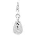 thumbnail image 2 of FB Jewels Sterling Silver Rhodium-plated Air Symbol w/Lobster Clasp Charm, 2 of 2
