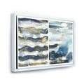 thumbnail image 3 of Designart 'Gold and Dark Blue Abstract Waves II' Modern Framed Canvas Wall Art Print, 3 of 5