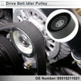 thumbnail image 2 of Unique Bargains Drive Belt Idler Pulley for Porsche Cayenne 2011-2018 Serpentine Tensioner Pulley Idler  No.95510211921 Plastic Black 1 Pcs, 2 of 6