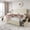 Cream White, variant on Einfach Queen Bed Frame with Adjustable Upholstered Velvet Headboard and 4 Storage Drawers, No Box Spring Required, White