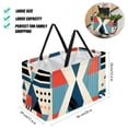 thumbnail image 2 of Geometric Cube Large Capacity Reusable Beach Bag with Storage Bins and Shopping Basket - Foldable Oxford Cloth Tote for Beach, Pool, and Laundry, 2 of 7