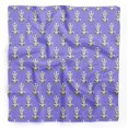thumbnail image 1 of Bimba Purple Dots & Raccoon Animal Printed Pure Silk Scarf Neck Wrap Summer Hair Bandanas For Women 40 x 40 Inches, 1 of 6