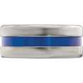 thumbnail image 3 of Titanium Edward Mirell Blue Anodized Wide Center 10mm Band (Size 10.5) Made In United States emr334-10mm-10.5, 3 of 5