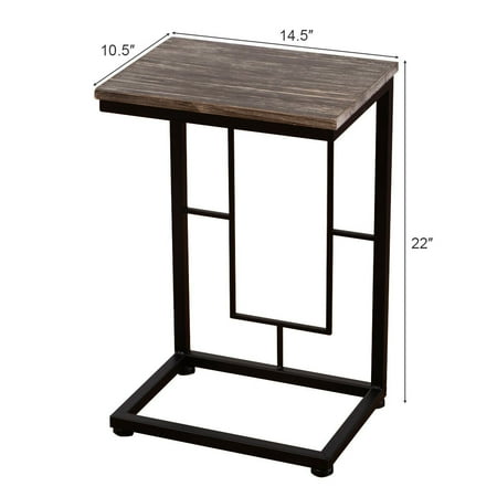 ottoman costway lap couch tray sofa solid stand coffee end wood side table tv antique