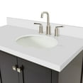 thumbnail image 6 of Ariel Cambridge 43 In. Right Offset Oval Sink Vanity With White Quartz Countertop In Espresso, 6 of 10