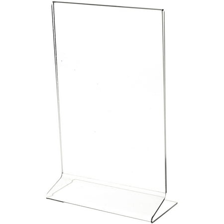 Plymor Clear Acrylic Sign Display / Literature Holder (Side-Load), 6" W x 9" H (3 Pack)