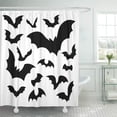 thumbnail image 1 of KSADK Halloween Big of Black Silhouettes Bats Dracula Shape Monster Scary Many Mysterious Shower Curtain Bath Curtain 60x72 inch, 1 of 1