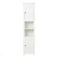thumbnail image 1 of Armoire de Salle de Bain Haute en Bois Blanc, 1 of 17