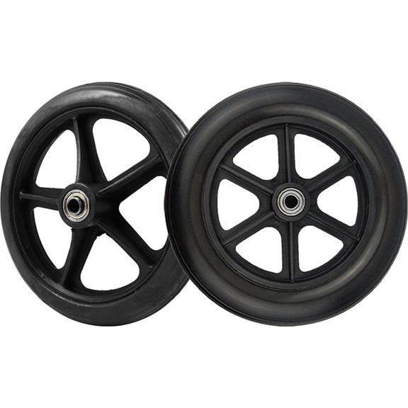 2 Pcs Walker Caster Wheel Wheelchair Wheels Heavy Duty Black