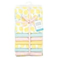 thumbnail image 2 of Little Treasure Hudson Baby Girls Cotton Poly Flannel Receiving Blankets 7-Pack, Yellow Lemon Daisy, 30x30 inches, 2 of 2