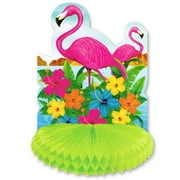 Hawaiian Luau 'Flamingo' Honeycomb Centerpiece (1ct)