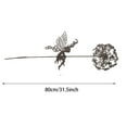 thumbnail image 4 of Flower Fairy Dancing with Dandelion Garden Art Sculpture Stainless Steel Statue, Garden Sculptures & Statues Dancing Flower Fairy Decoration for Outdoor Yard Courtyard Lawn Patio,E, 4 of 5