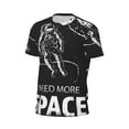 thumbnail image 6 of Wukai I Need More Space Print Men's Short-Sleeved Mesh T-Shirt,Quick-Dry Short Sleeve Workout T-Shirt-X-Small, 6 of 8