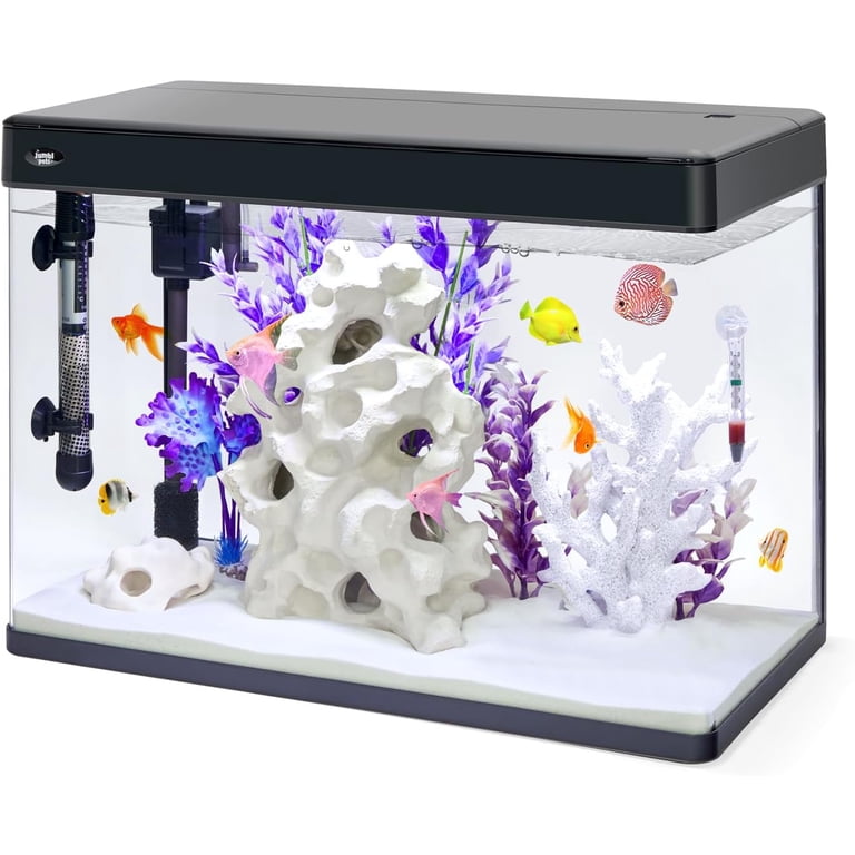 cheap fish tank accessories online but good quality Mechpia 13 Pieces Aquarium Decorations Kit, Decorations Set Small Resin Castle and Rockery Betta Fish Cave Hideout Coral Artificial Plastic Plants Ornament : Pet Supplies This realistic Tank Decor Unique Small Aquariums