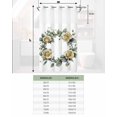 thumbnail image 6 of No Hook Shower Curtains with Snap in Liner, Botanical Yellow Waterproof Fabric Shower Curtain, Spring Floral Watercolor Double Layers & See-Through Top Window Bathroom Curtains 54''x78'', 6 of 6