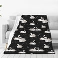thumbnail image 1 of Fotbe Swan And Dragonflies Manta de Franela Acolchonada con Estampado, Súper Suave y Esponjosa, Extra Grande para Sofá, Cama, Uso Todo el Año-40"x30", 1 of 7
