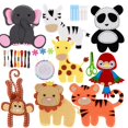 thumbnail image 2 of 8Pcs Animal Sewing Craft Kit Felt Sewing Animal Craft Set Cute Animal DIY Crafting and Sewing Set with Instructions and Felt Materials Educational Animal Craft Kit for Kids Beginners, 2 of 10