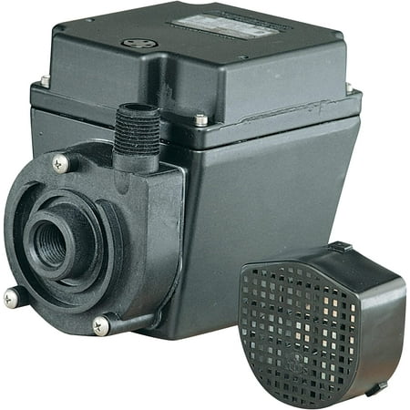 Little Giant 3E-12N-WG  115-Volt  1/15 HP  500 GPH Oil-filled Direct Drive In-Line or Submersible Pump with 15-ft. Cord  Black  503375