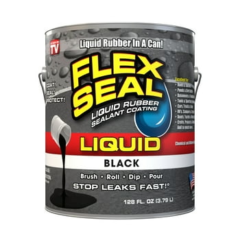 Flex Seal Liquid Rubber Sealant Coating, 1 Gallon, Black