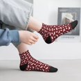 thumbnail image 4 of Salouo Christmas And New Year Pattern Unisex Middle Tube Socks,Middle-Finger Knee High Socks Over The Calf Tube Stocking Crew Stockings for Women and Men Tube Socks, 4 of 8
