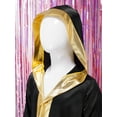 thumbnail image 5 of TiaoBug Kids Boys Boxing Halloween Costume Metallic Long Sleeve Hooded Robe Boxer Cloak with Belt Black 6, 5 of 7