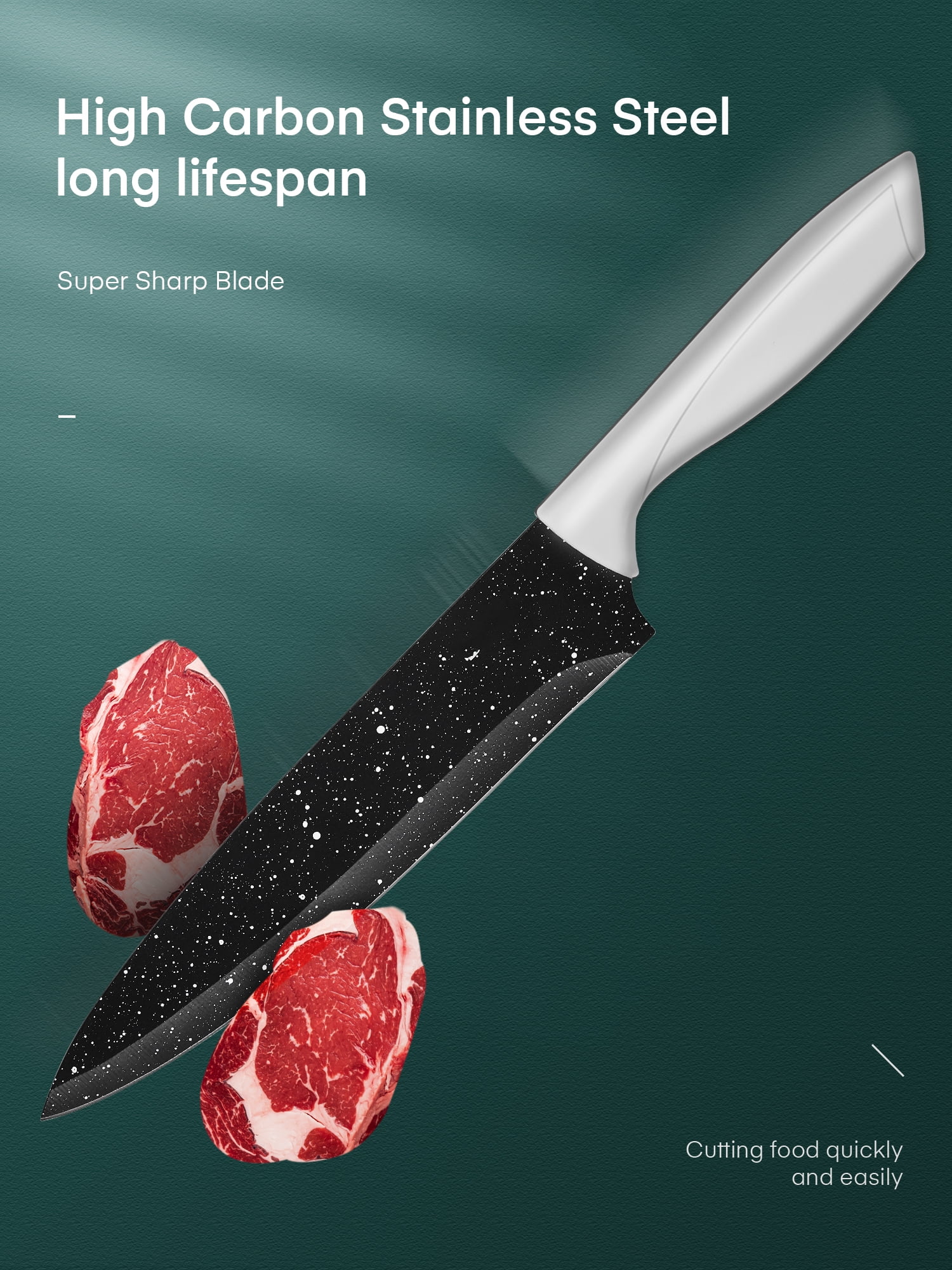 DEIK 16pcs Knife Set Chef's Knife Knife Block Wooden Handle with Scissors  Sharpening Steel DHL Steak