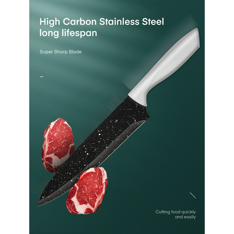Steak Knives Stainless Steel Standing Steak Knife, Ultra-sharp