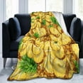 thumbnail image 2 of for Pineapple Throw Blanket Soft Flannel Fleece Pineapple Blanket Queen Size Blankets for Bedroom Living Rooms Sofa Couch 50"x40", 2 of 5