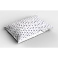 thumbnail image 2 of Ambesonne Whale Pillow Sham 2 Pack, Smiling Whales with Bubbles, 26"x20", Violet Blue Eggshell, 2 of 3