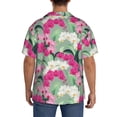 thumbnail image 3 of Fuzoiu Orchids Flowers Print Men's Casual Short,Men's Short Sleeve Shirt,Mens Casual Button Down Shirts,Cuban Collar Summer Shirt for Beach, Vacation, and Outdoor Activities-Medium, 3 of 5