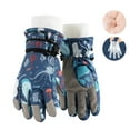 thumbnail image 1 of Kids Winter Thermal Gloves Windproof Water Outdoor Skiing Cycling Sports Cold Weather Gear 2PCS, 1 of 3