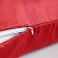 thumbnail image 5 of Flxxie Soft Cooling Body Pillowcase Cover Satin Silky Hidden Zipper 20x54 Red, 5 of 5