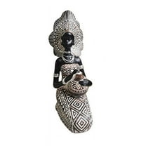 Resin Decor Figurines Retro African Women Holding ,Brown
