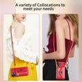 thumbnail image 2 of Zipper Wallet Purse Compatible with iPhone 15 Pro Max Crossbody Case with Strap Women Credit Card Holder Lanyard 6.7'' Kickstand Flip Leather (Red, IP 15 Pro Max), 2 of 18