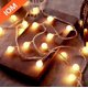 thumbnail image 2 of Guirnalda de luces LED con forma de bola alimentada por batería y USB de 10 m, para exteriores, bodas, jardín, decoración navideña, 2 of 5