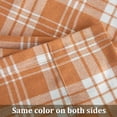 thumbnail image 6 of Orange Simple Style Valances for Kitchen Window, Retro Buffalo Plaids Pattern Decorative Window Treatments for Dining Room, Top Rod Pocket, 1 Panel, 52 x 18 Inches, 6 of 6