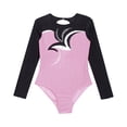 thumbnail image 5 of Alvivi Kids Girls One Piece Gymnastics Ballet Dance Leotard Long Sleeve Bodysuit Dancewear Pink 12, 5 of 7
