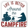 thumbnail image 2 of Vinyl Drink Coasters - Set of 4 - Life is Better Around Campfire, 2 of 3
