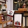 thumbnail image 5 of SM-XLHN Christmas Kitchen Towels Set of 2,Black Buffalo Plaid Xmas Tree Dish Towels 18x26 Inch Drying Dishcloth,Farmhouse Home Decoration AD008, 5 of 6